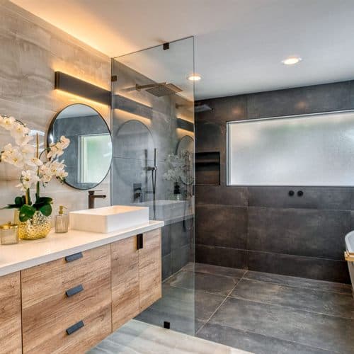 Mueble de baño a medida con doble lavabo en A Estrada y Santiago